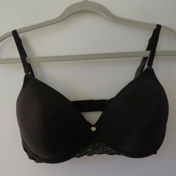 NATORI Bliss Perfection Unlined Underwired Lace Bra in Black - Size 32D - Picture 2 of 12